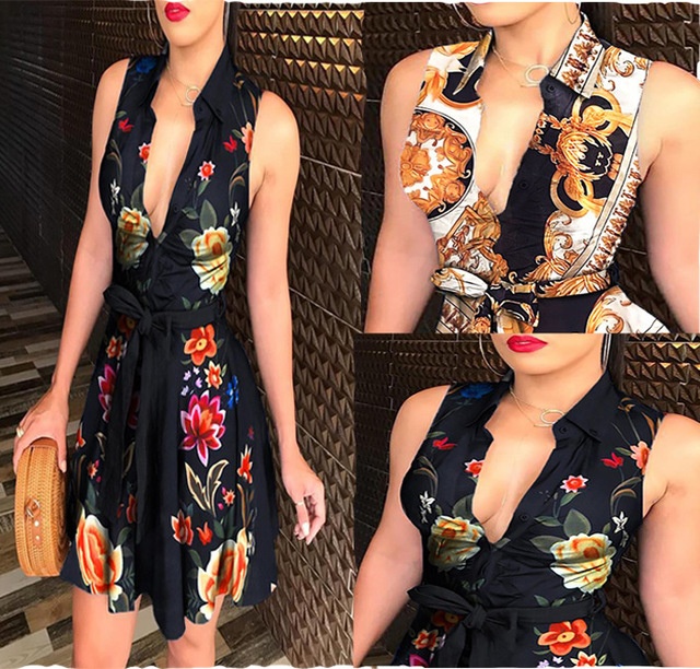 842951416313.jpg Belted dress sexy casual dress - Image 1